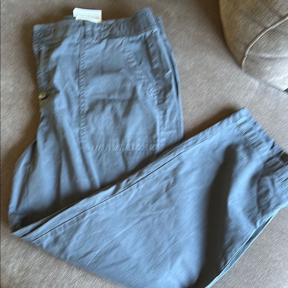 Sonoma Gray Ankle Cropped Pants Relaxed Fit